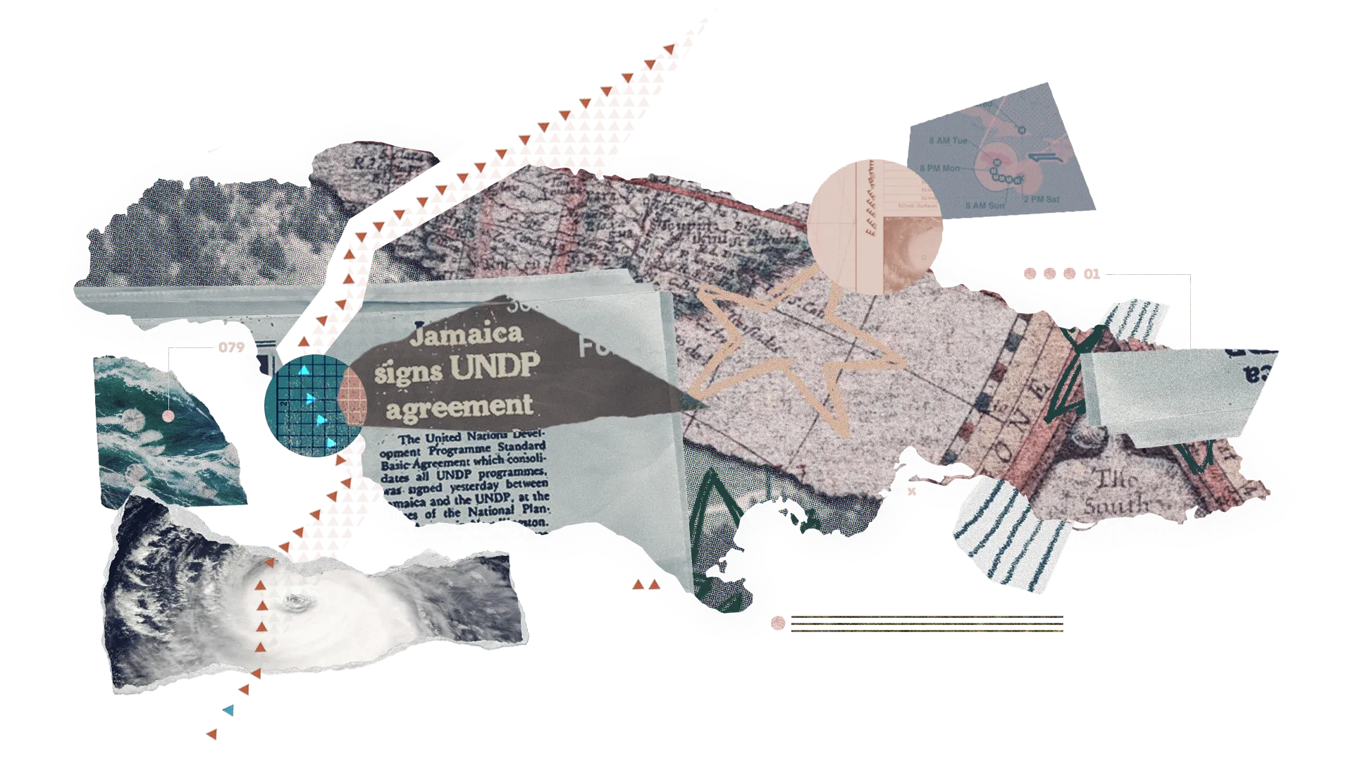 Jamaica map collage