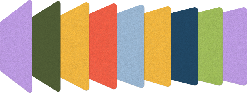 Illustrated cards representing Latin America and the Caribbean